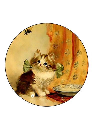 Cat Printed Fridge Magnet Multicolour
