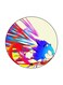 Video Game Sonic Printed Fridge Magnet Blue/Red
