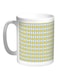 Printed Coffee Mug White/Green/Black 11ounce