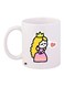 Queen Printed Coffee Mug White/Pink/Yellow