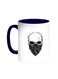 Skull Printed Coffee Mug Blue/White 11ounce