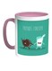 Friends Forever Printed Coffee Mug Green/Brown/Pink 11ounce