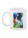 Cartoon Printed Coffee Mug White/Green/Red 11ounce