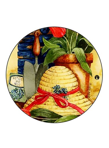 Vintage Art Printed Fridge Magnet Multicolour