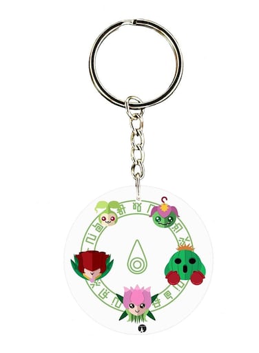 The Anime Digimon Double Side Printed Keychain