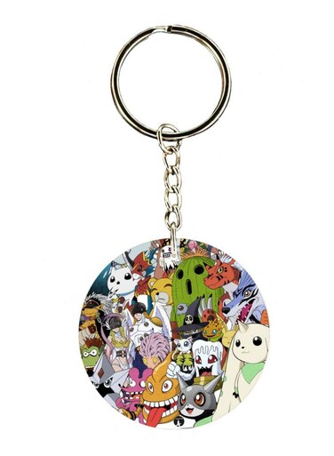 Anime Digimon Printed Keychain