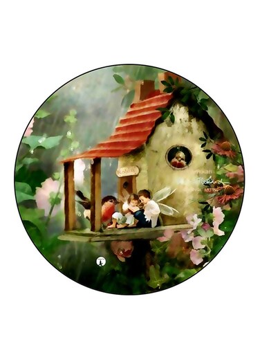 Vintage Art Printed Fridge Magnet Round Multicolour
