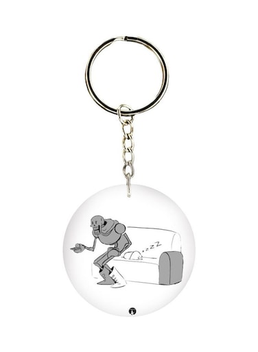 Animated Skeleton Printed Keychain