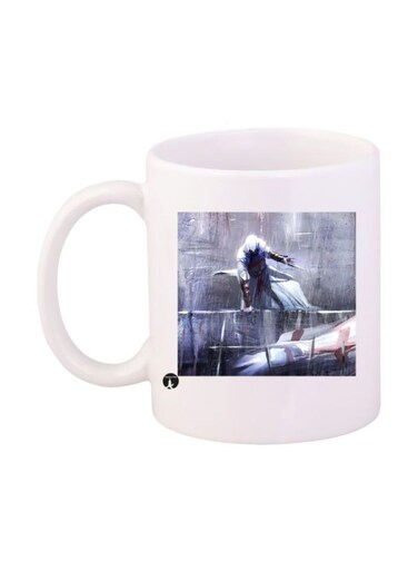 Game Assassin's Creed Character Printed Mug White/Grey/Red Standard Size
