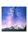 Hills Night Themed Canvas Wall Painting With Frame Blue/Purple/White 50x50cm