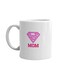 Super Mom Printed Mug White/Pink