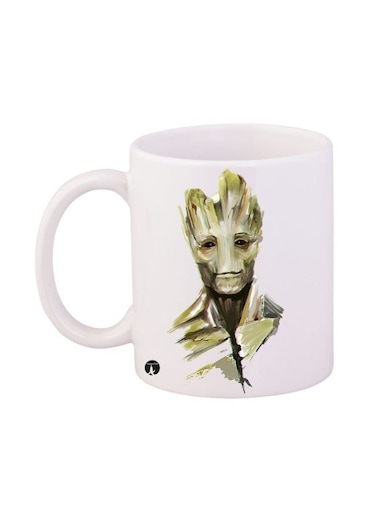 Groot Printed Mug White/Green/Grey