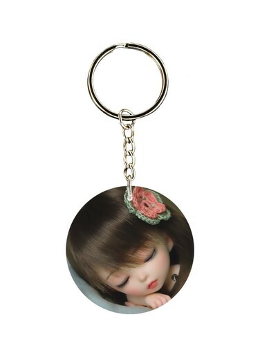 Doll Printed Double Sided Keychain