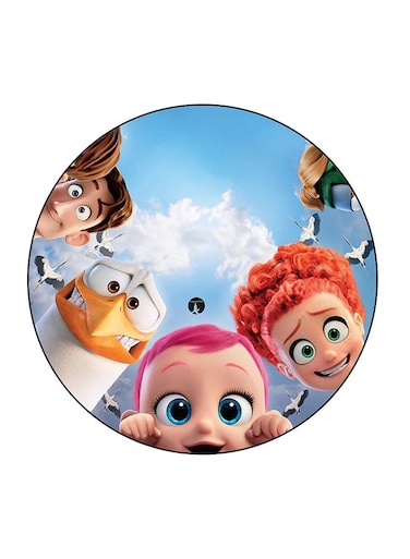 Cartoon Printed Fridge Magnet Multicolour 5.5 x 5.5cm