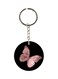Butterfly Printed Dual Sided Keychain