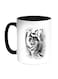 Tiger Face Printed Coffee Mug Black/White
