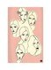 Printed Fridge Magnet Pink/White 8.5x0.4x5.5cm