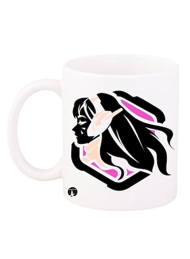 The Video Game Overwatch Design Mug White/Black/Pink 11ounce