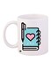 Notebook Printed Coffee Mug White/Pink/Blue 11ounce