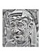 Abdullah Al-Sadhan MDF Wall Painting Grey 30x30cm
