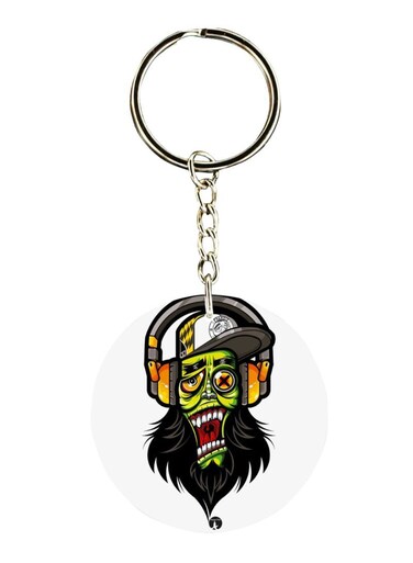 A Zombie Printed Keychain