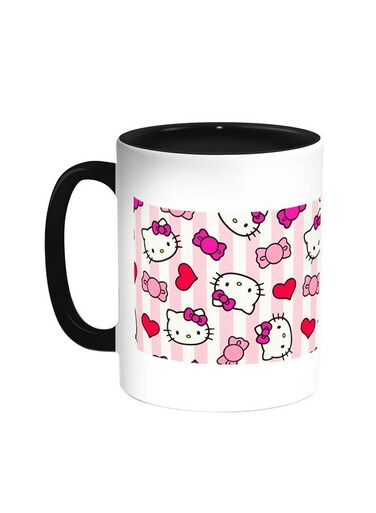 Hello Kitty Printed Coffee Mug Black/White 11ounce