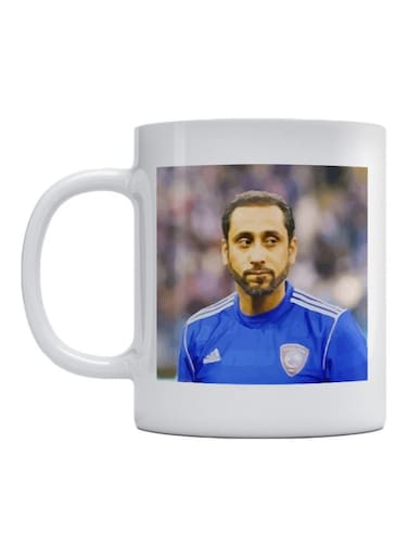 Sami Al-Jaber Printed Coffee Mug Blue/Beige/Black 350ml