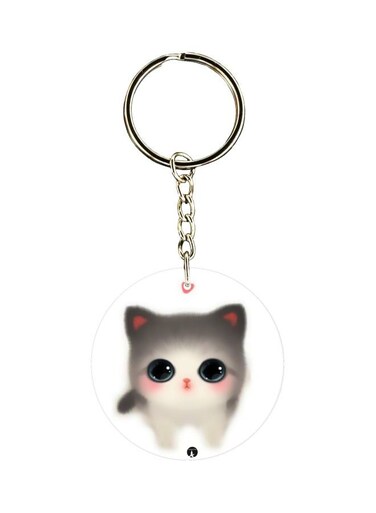 Cat Printed Keychain