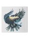 Falcon Forest Themed Canvas Painting With Frame White/Blue/Black 50x50cm