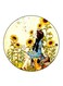 Girl Printed Fridge Magnet Multicolour