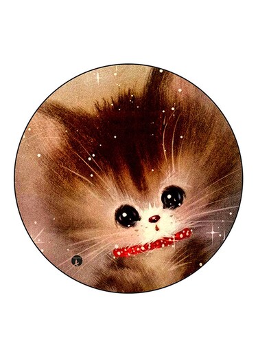 A Cat Printed Fridge Magnet Multicolour