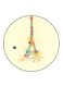 Effiel Tower Printed Fridge Magnet Round Multicolour