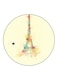 Effiel Tower Printed Fridge Magnet Round Multicolour
