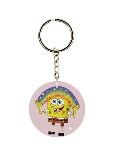 Double Sided Cartoon Printed Keychain
