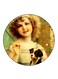 Vintage Art Printed Fridge Magnet Multicolour