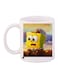 SpongeBob Printed Coffee Mug White/Yellow/Brown 11ounce