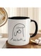 Arabic Coffee Cup - 11oz White Ceramic Mug with Minimalist Arab Script, Bilingual Home Gift for Arabic Learners &amp; Speakers, - Cultural Decoration for Living Room, Office, Classroom