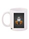 Printed Coffee Mug White/Grey/Brown 11ounce