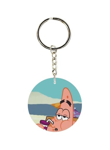 Patrick Star Themed Keychain