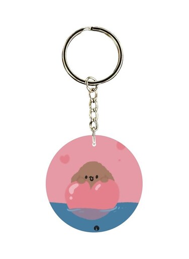 Cartoon Printed Double Sided Keychain