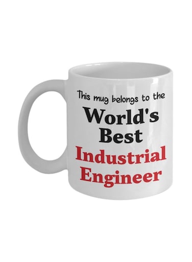 World's Best Industrial Engineer Printed Coffee Mug White/Black/Red