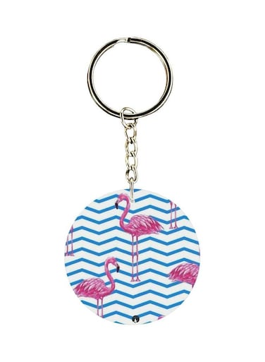 Birds Printed Double Sided Keychain