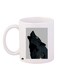Wolf Printed Coffee Mug White/Black/Grey 11ounce