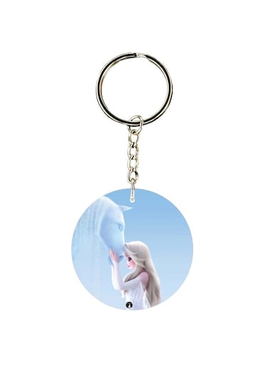 Cartoon Themed Single Sided Keychain