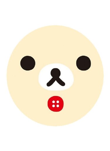 The Bear Korilakkuma Printed Fridge Magnet Beige/Black/red