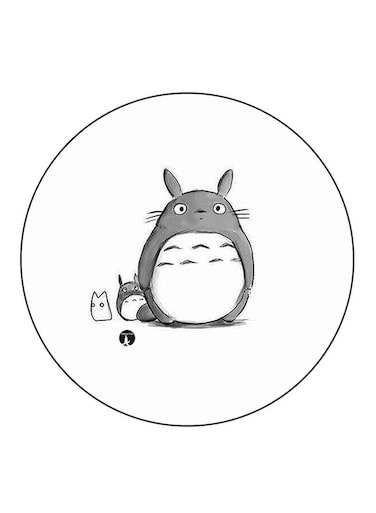 Totoro Printed Fridge Magnet Black/White