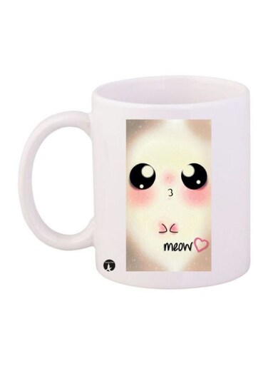 A Ghost Printed Coffee Mug White/Pink/Black
