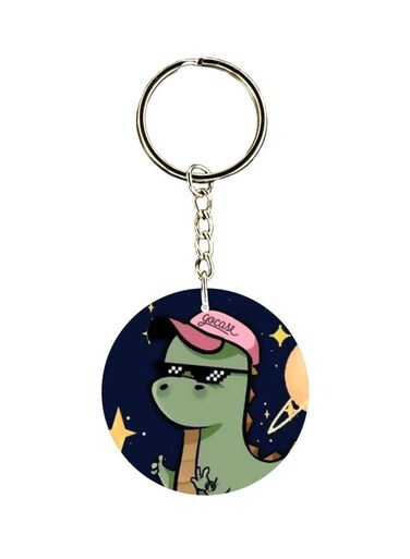 Cartoon Themed Single Sided Keychain