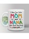1pc, Dual-Title "Mom &amp; Nana" Ceramic Coffee Mug - Colorful, Playful Lettering with Floral &amp; Bird Illustrations, Food-Safe - Ideal Gift for Mother's Day &amp; Grandma's Birthday, Coffee Bar Accessories