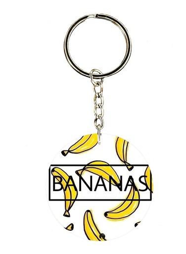 Bananas Double Side Printed Keychain